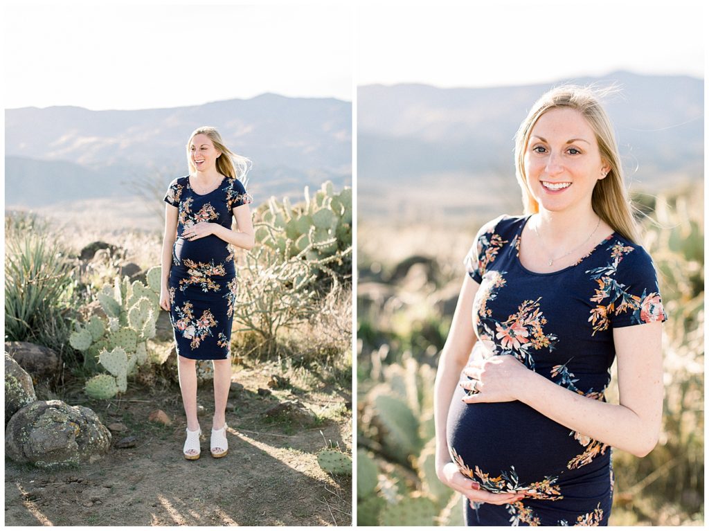 maternity session, light and airy in the arizona mountains, on the mountain top