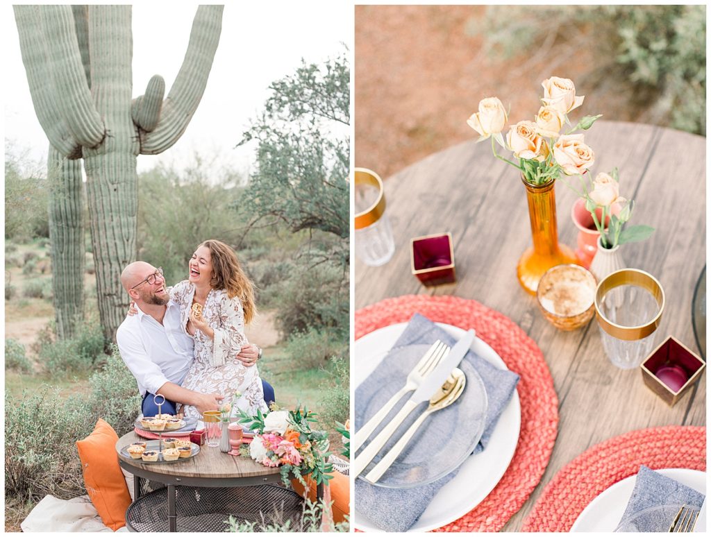 Desert Love Elopement Inspiration Mesa Arizona, Styled Shoot, Desert Green, Orange, Peach, Earth Tones, Arizona Weddings and Elopements