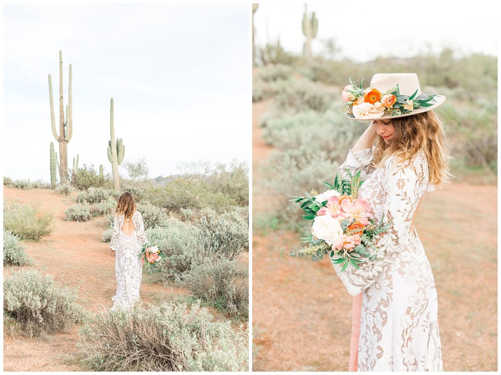 Styled Elopement,Desert Love Elopement Inspiration Mesa Arizona, Styled Shoot, Desert Green, Orange, Peach, Earth Tones, Arizona Weddings