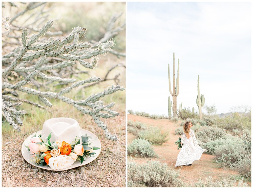 Desert Love Elopement Inspiration Mesa Arizona, Styled Shoot, Desert Green, Orange, Peach, Earth Tones, Arizona Weddings, Elopement Photographer