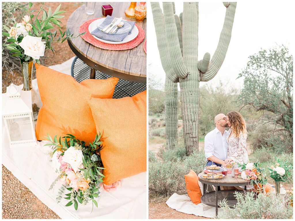 Desert Love Elopement Inspiration Mesa Arizona, Styled Shoot, Desert Green, Orange, Peach, Earth Toned Elopement in Arizona