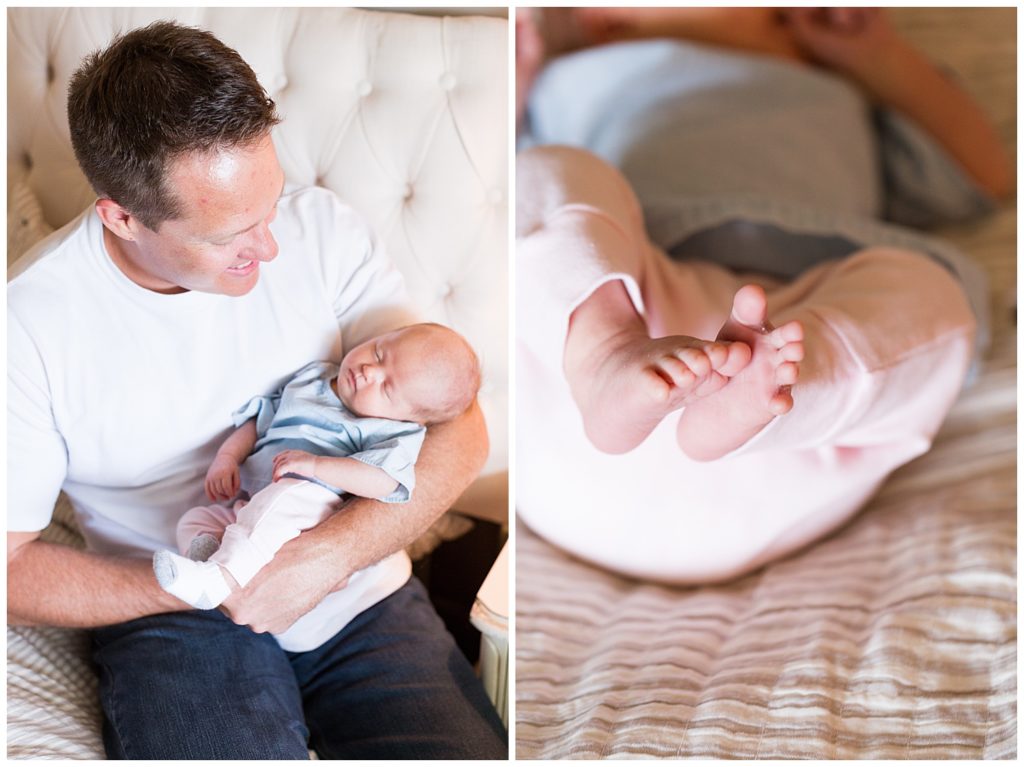 Lifestyle newborn session, in home lifestyle photography, light and airy