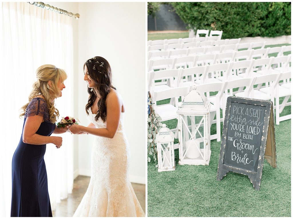 Details of light and airy wedding at Gather estate