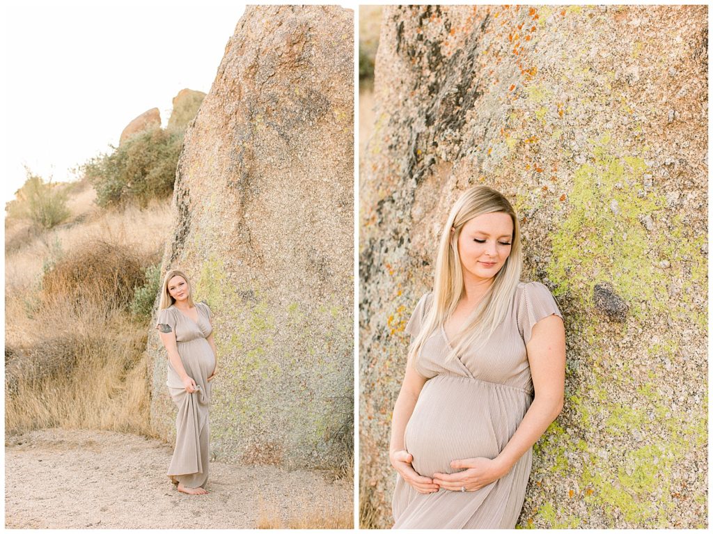 Arizona Maternity Photographer, Sunrise Desert Maternity Session