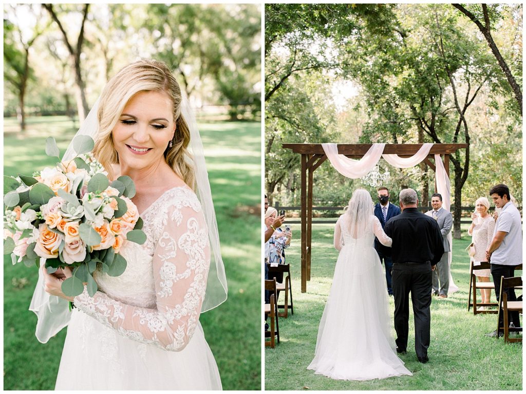 intimate fall wedding at venue at the grove
