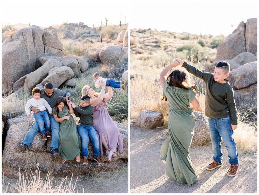 family photo shoot in the scottsdale arizona desert