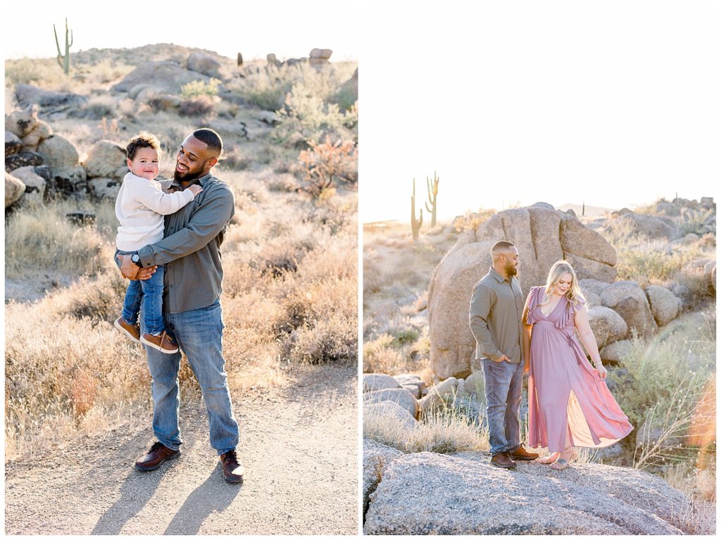 family photos in the desert