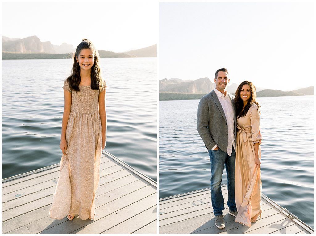 neutral colors lakeside for family photos in arizona