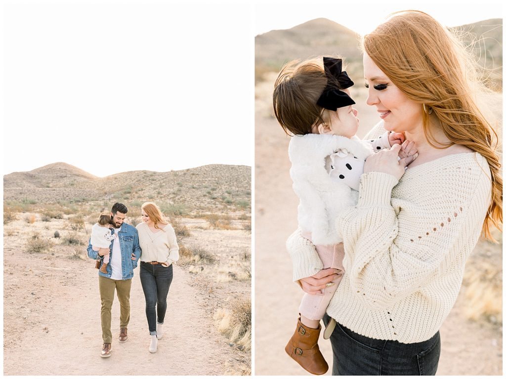 Sunrise Desert Session, sweet and snuggly family session