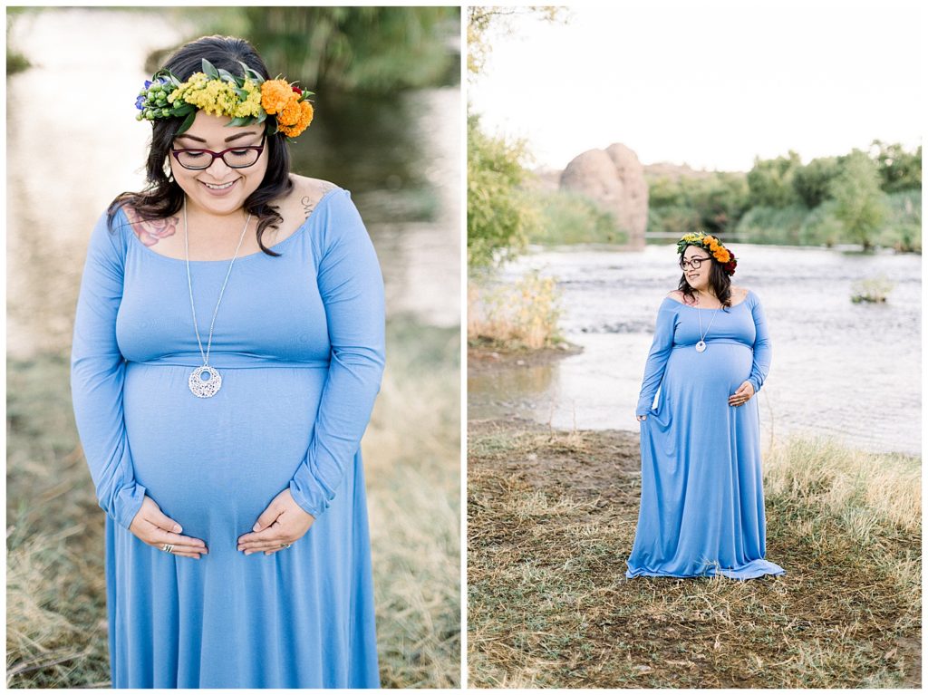 riverside maternity session for rainbow baby in scottsdale arizona