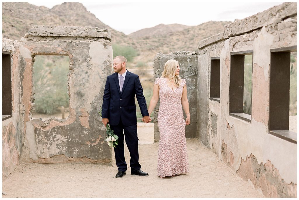 Downtown Phoenix Engagement Session at Scorpion Gulch Ruins