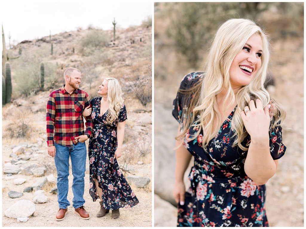 Engagement Session in the Fall, desert Engagement session