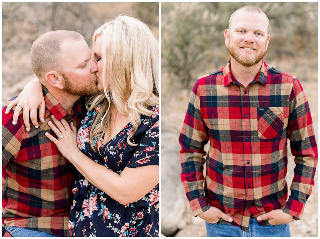 Fall vibes for a desert engagement session