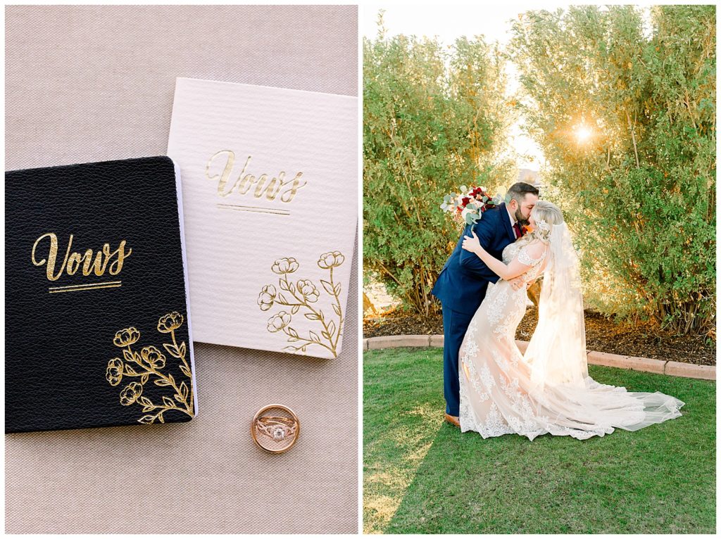 Vow Book and Ring Details, Gather Estate Bride and Groom Portraits, Arizona Elopement Photographer