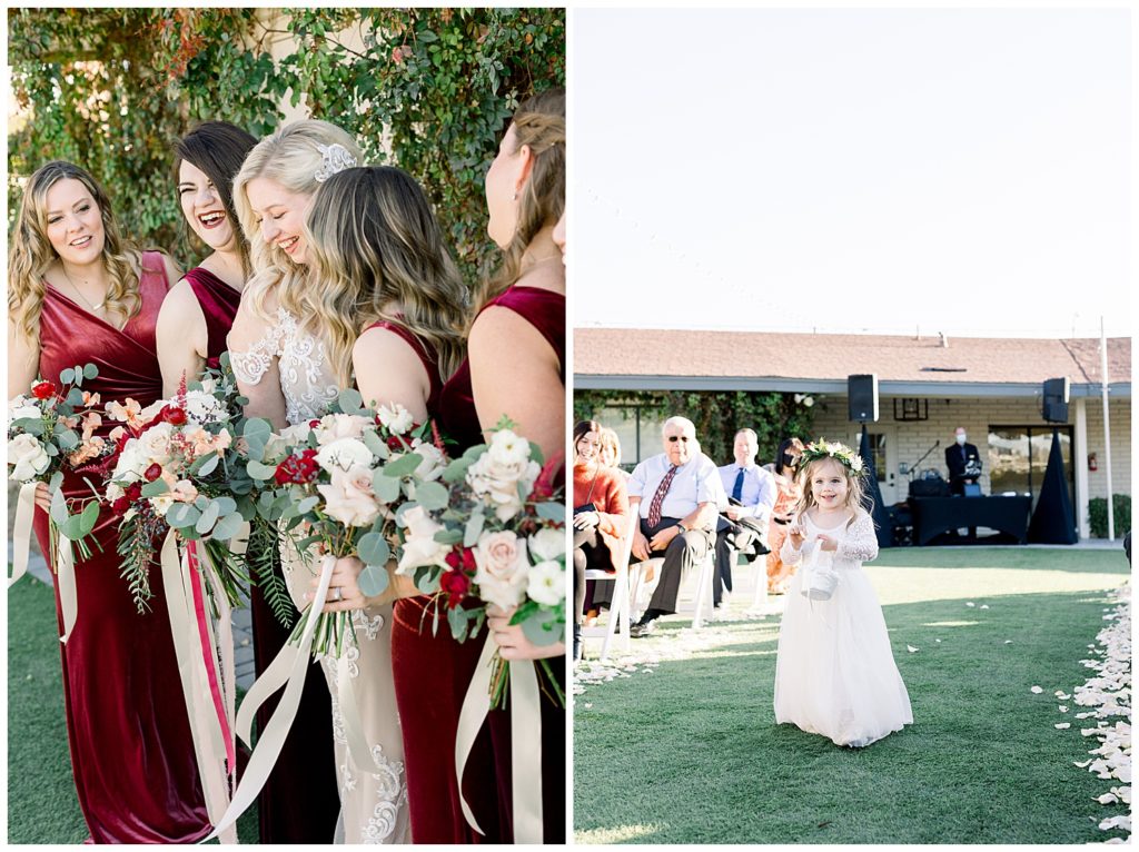 Gather Estate Wedding, Arizona Wedding, Arizona Elopement Photographer, Bridesmaids and Flower girl