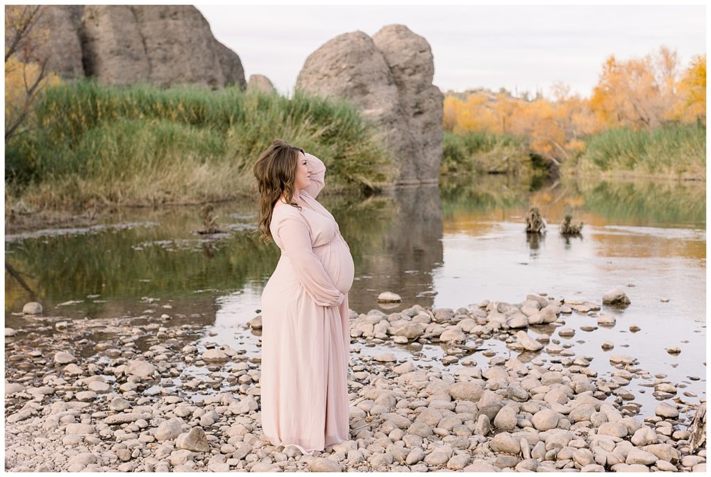 Maternity Session in Arizona by the River, Arizona Maternity Photographer