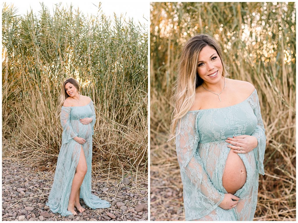 Pink Blush Maternity Dress, Arizona Maternity Photographer, Salt River Maternity Photos