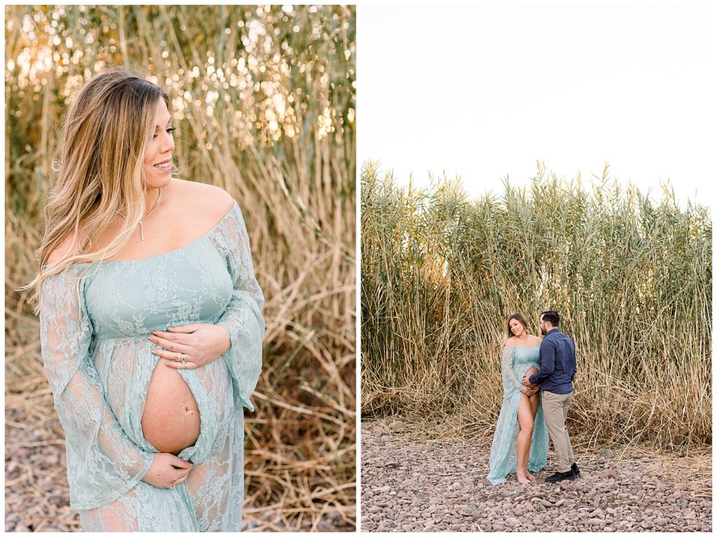 Salt River Maternity Photos, Pink Blush maternity dress, Arizona Maternity Photographer