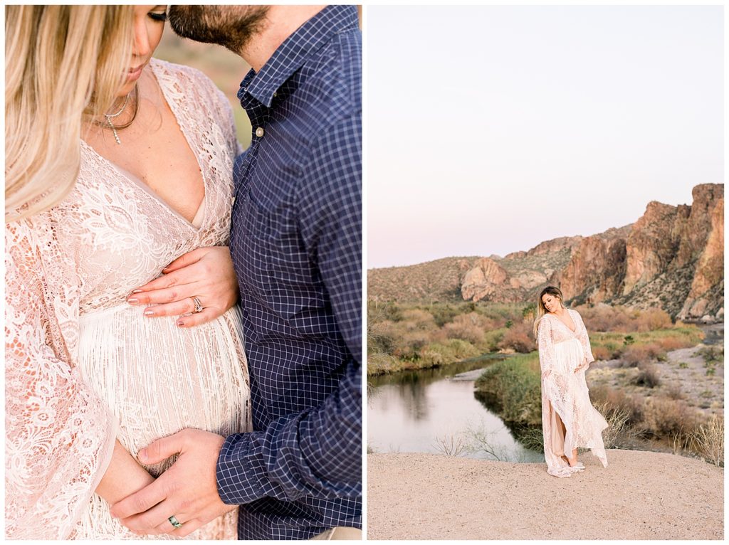Arizona Maternity Photographer, Salt River Maternity Photos, Flutter Dress