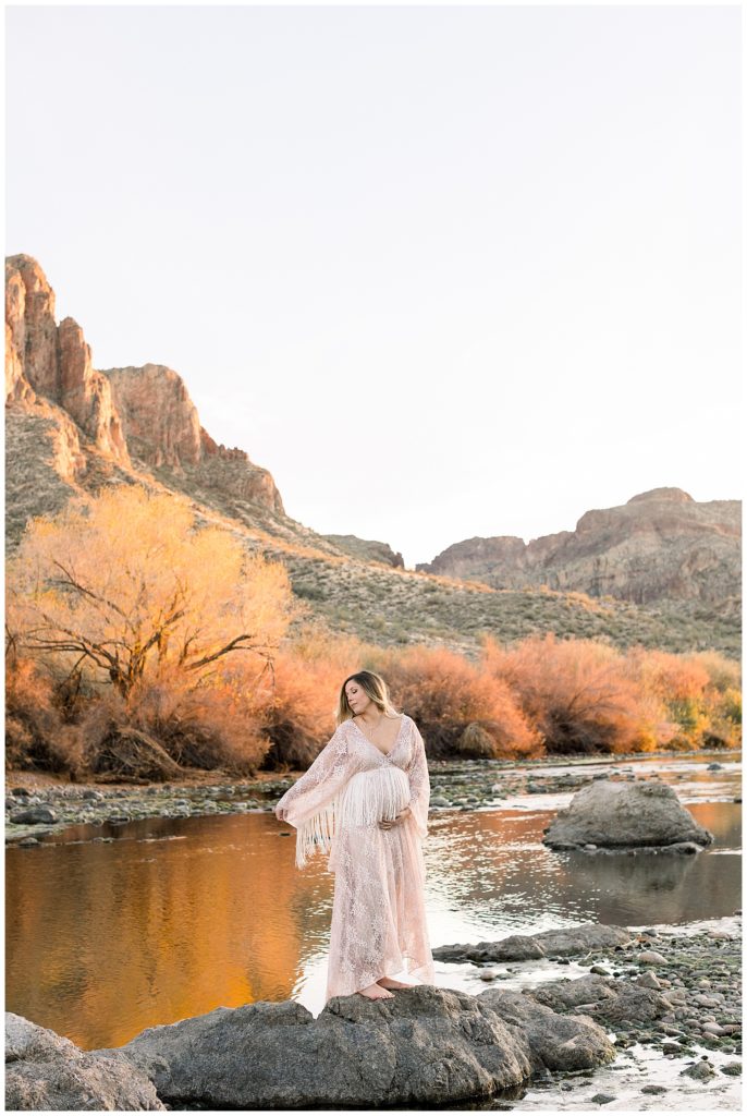 Flutter Dress at Salt River Maternity Session, Arizona Maternity Photographer