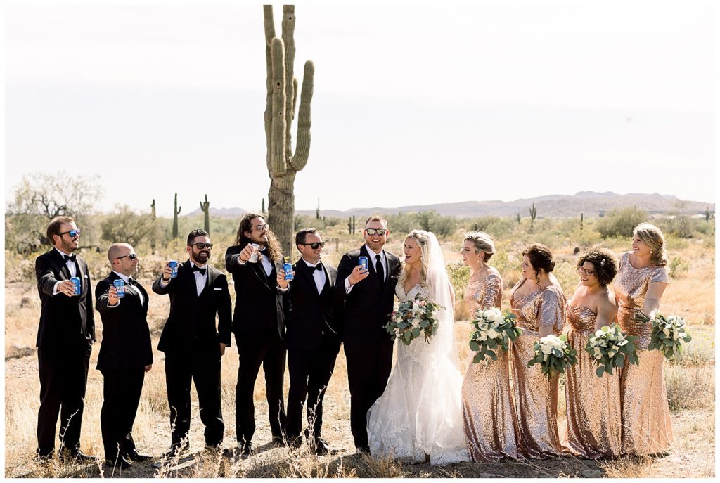 Desert Wedding bridal party portraits, JW Marriott Desert Ridge Wedding