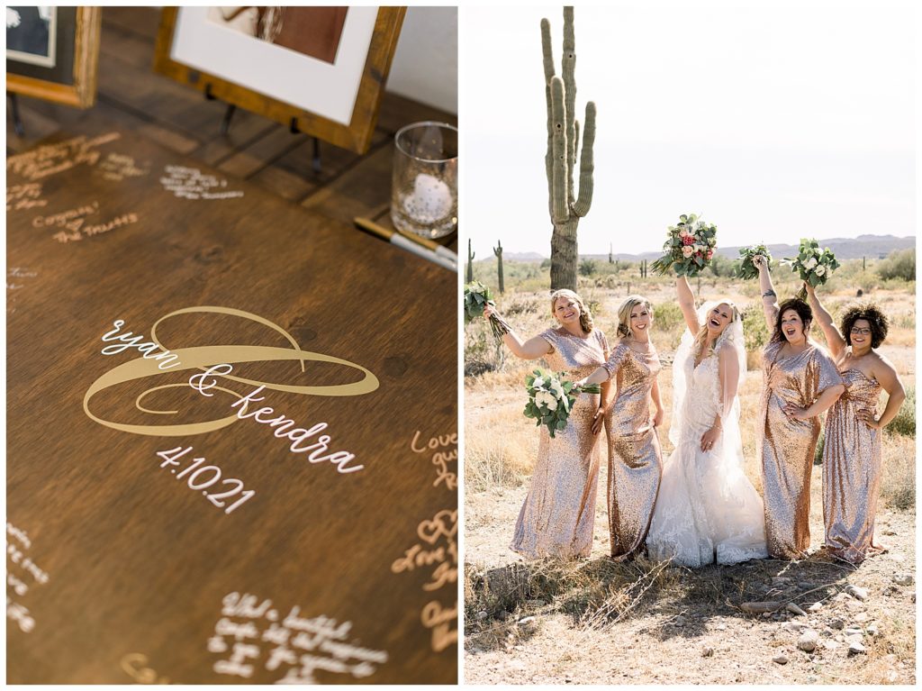 Bridal Party Photo's in the Desert, Phoenix Wedding , Hope Barn and Garden Reception
