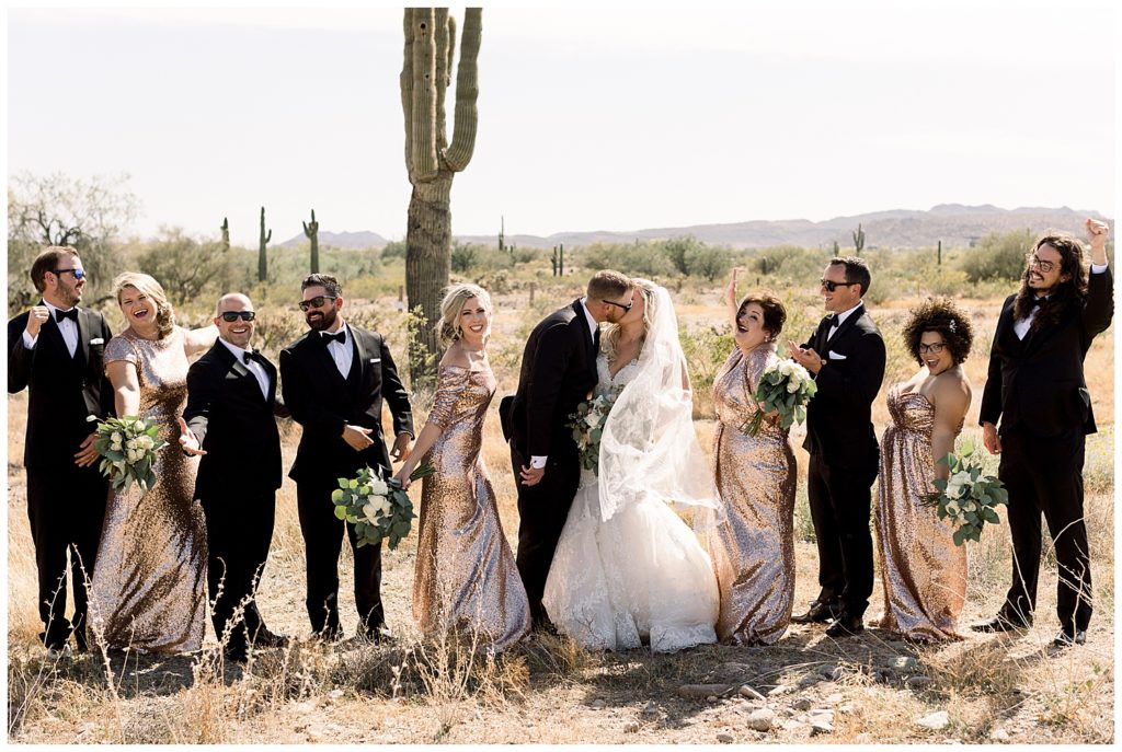 Desert Bridal party Portraits Phoenix Wedding