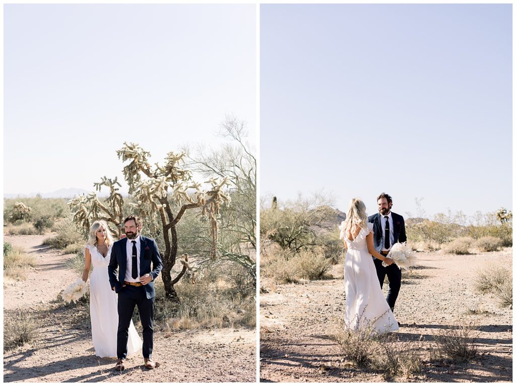 Superstition Mountains Elopement First Look