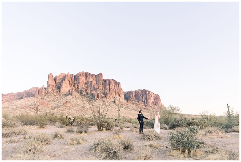 Superstition Mountain Desert Elopement at Lost Dutchman State Park, Tonto National Forest