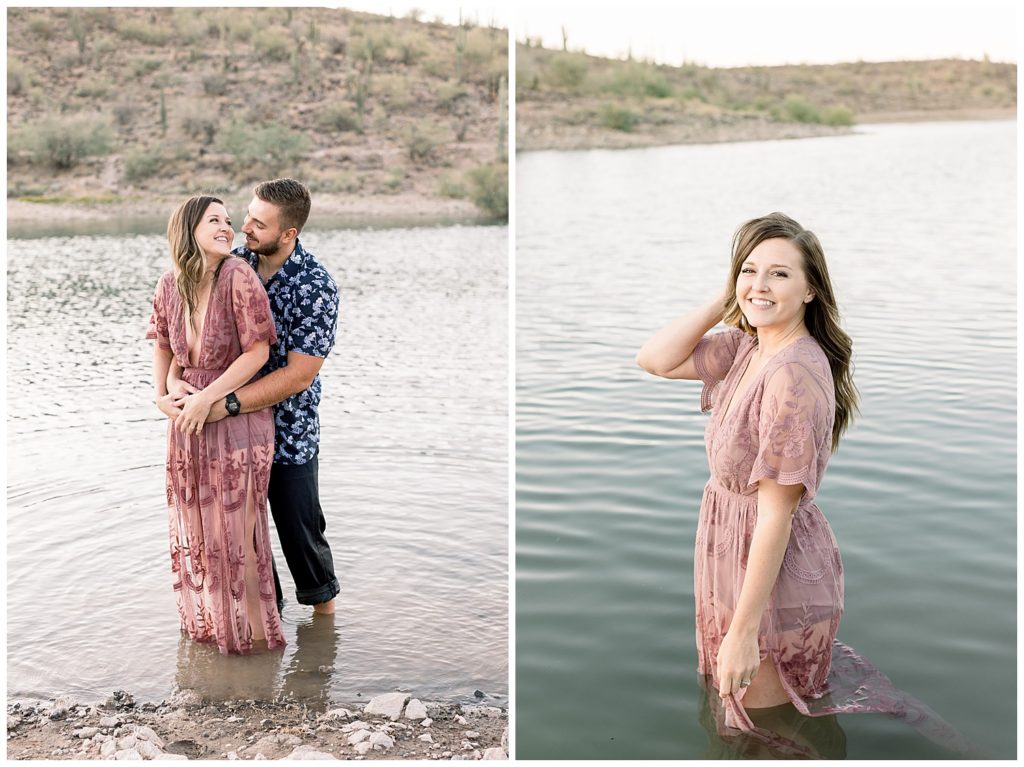 Engagement Session in the Water at Lake Pleasant