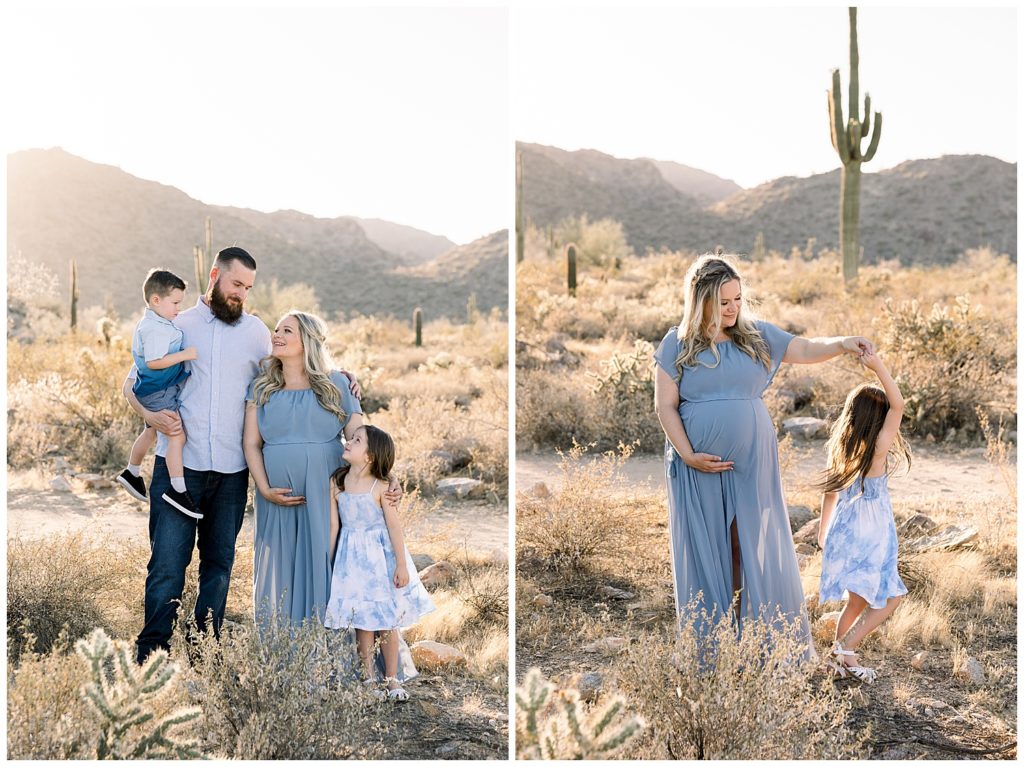 Family Maternity session in the desert, Arizona