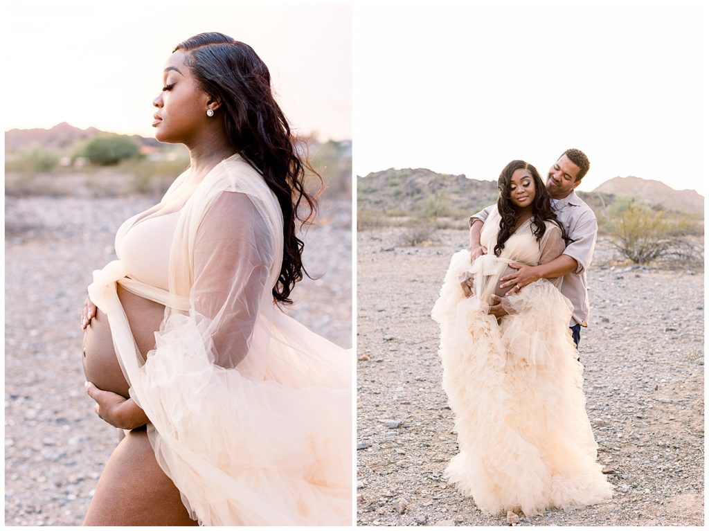 Soft and Romantic Desert Maternity Session in Paradise Valley Arizona