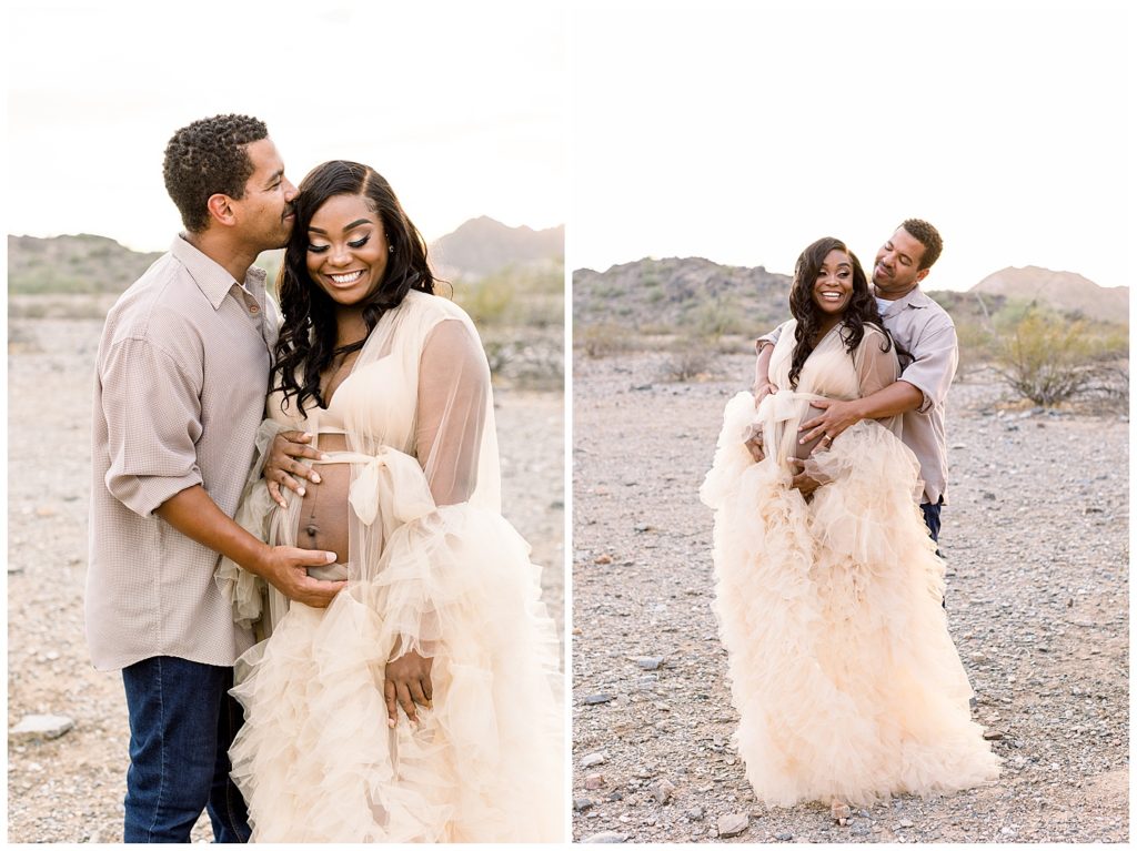 Soft and Romantic Desert Maternity Session, Paradise Valley