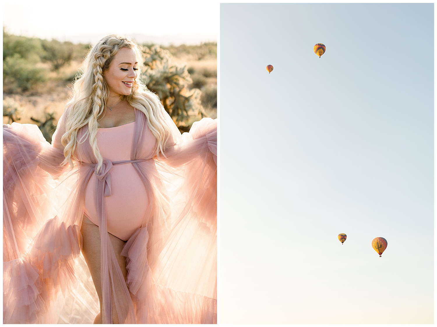 Hot air balloon Maternity Session in Phoenix Arizona