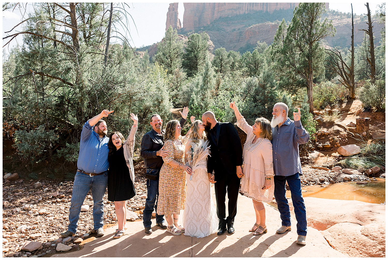 Sedona Arizona Elopement with parents in the Fall