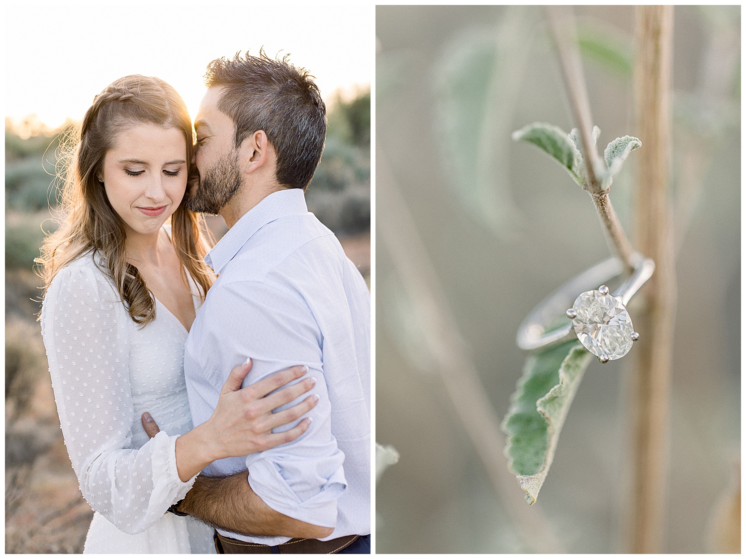 Gorgeous ring details in the desert of north Scottsdale for Engagement Session