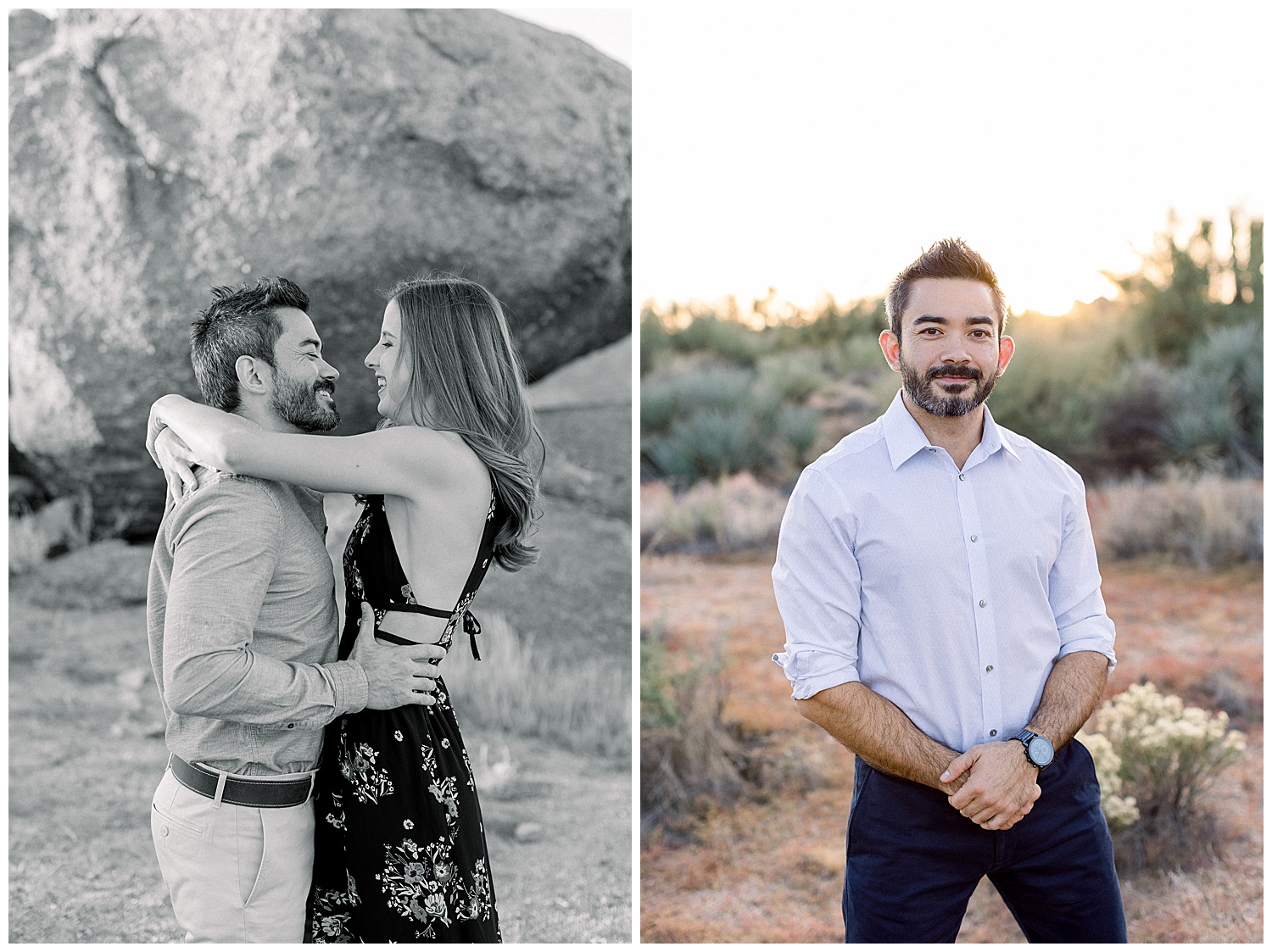 Engagement Session in North Scottsdale boulders