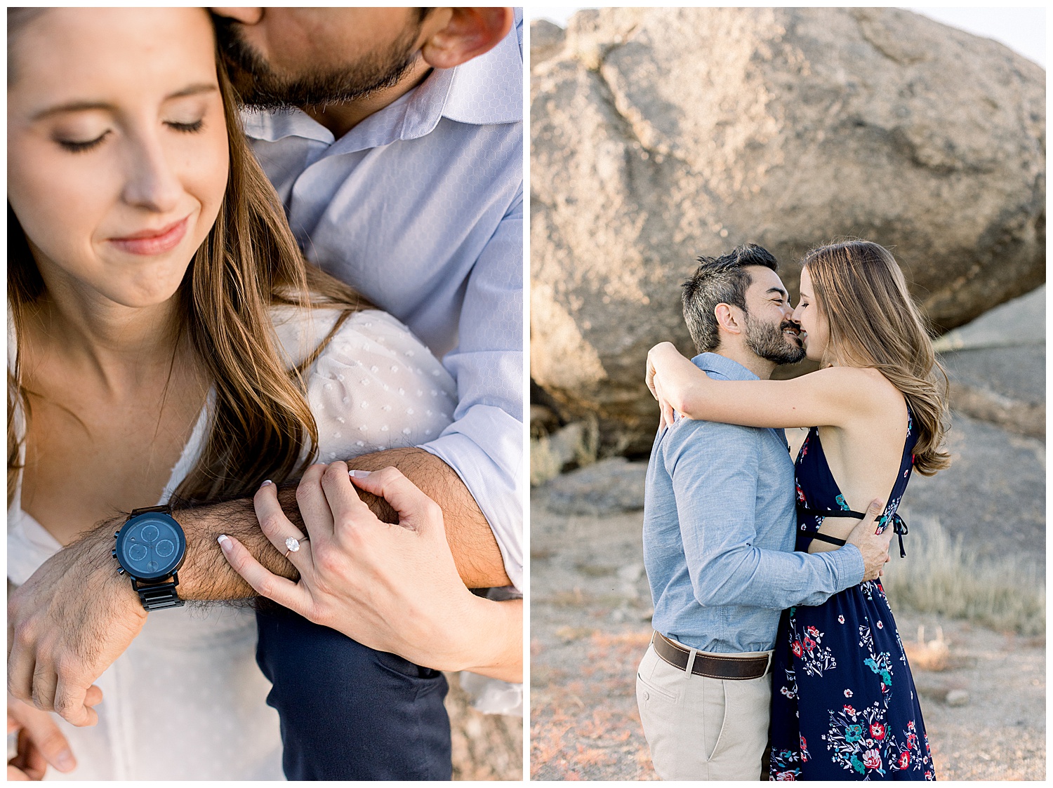 North Scottsdale Engagement session in the boulders of the desert