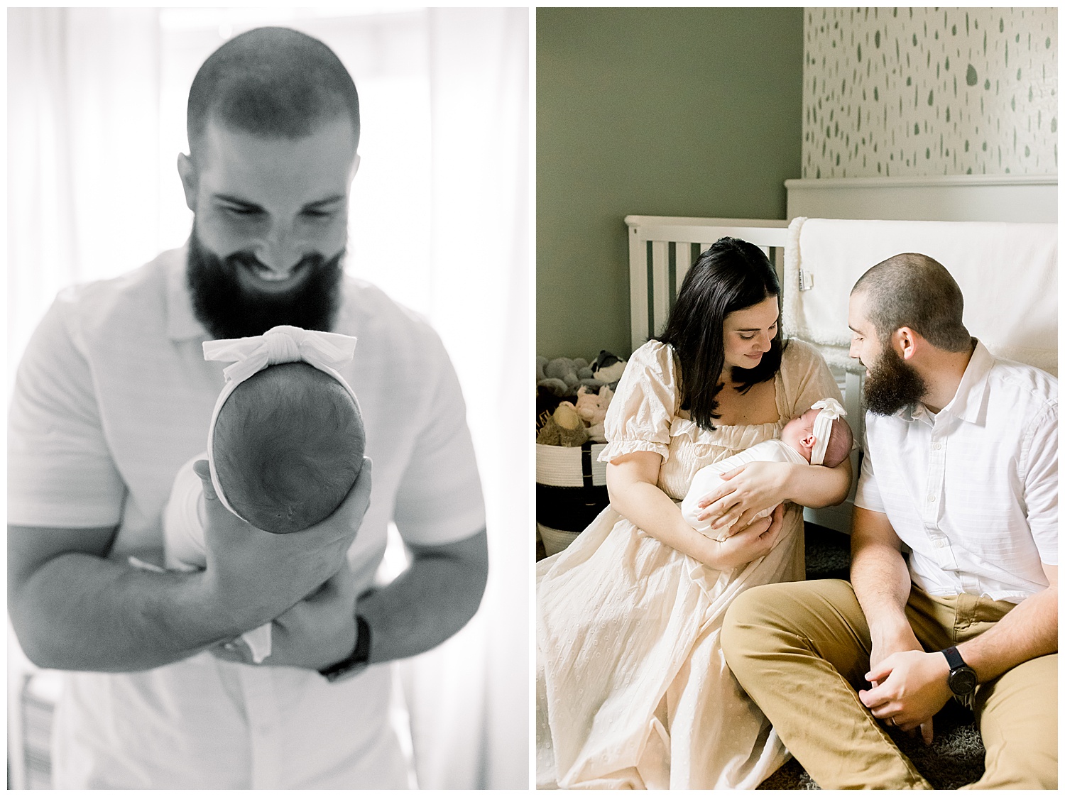 In home nursery lifestyle newborn session