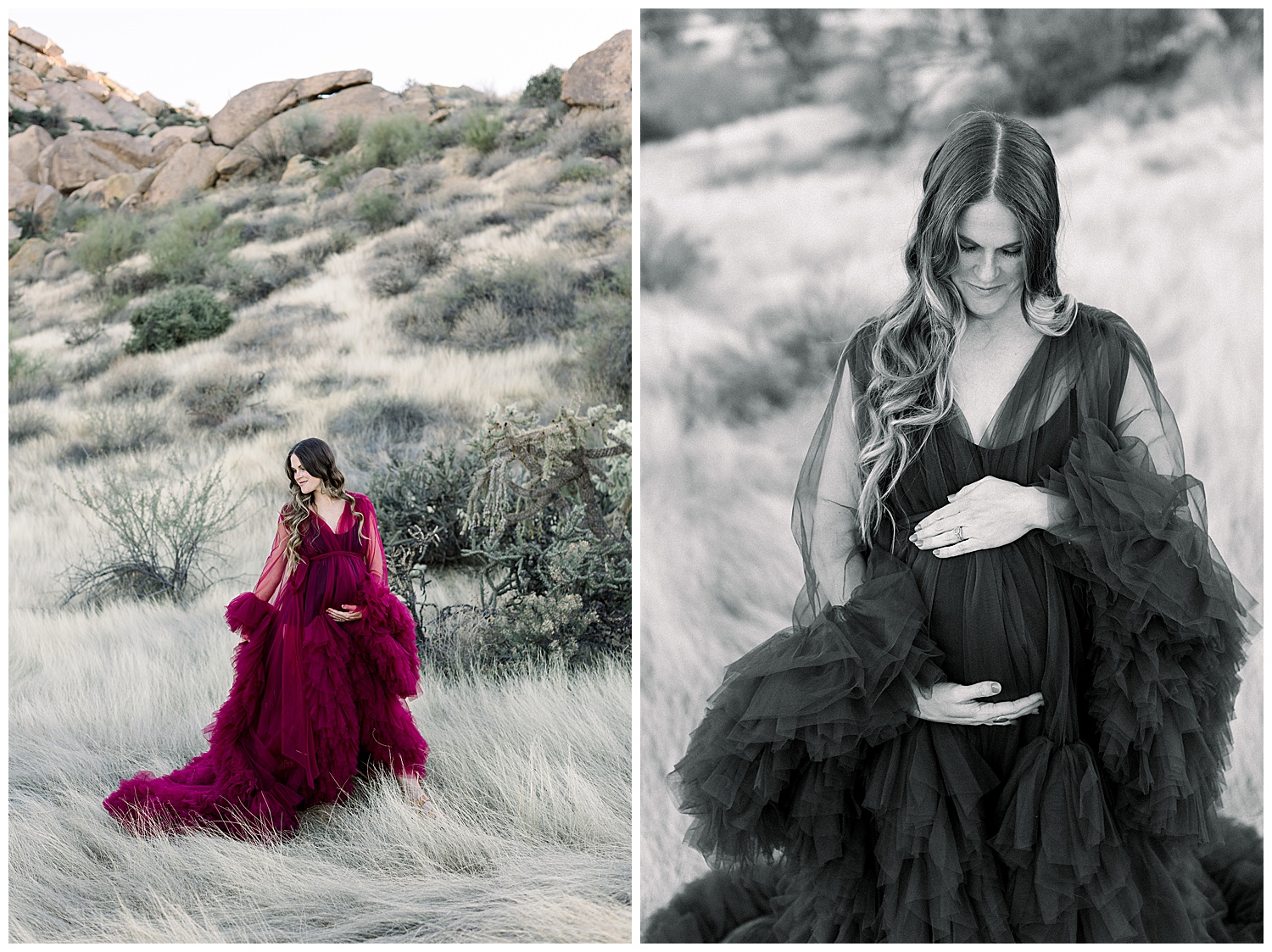 Desert Gowns glam Scottsdale Maternity Session