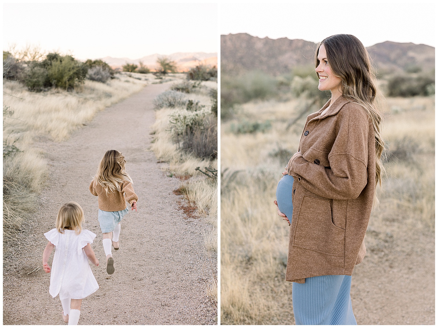 Scottsdale Desert Maternity session, Mommy and Me Maternity, Arizona Maternity Photographer