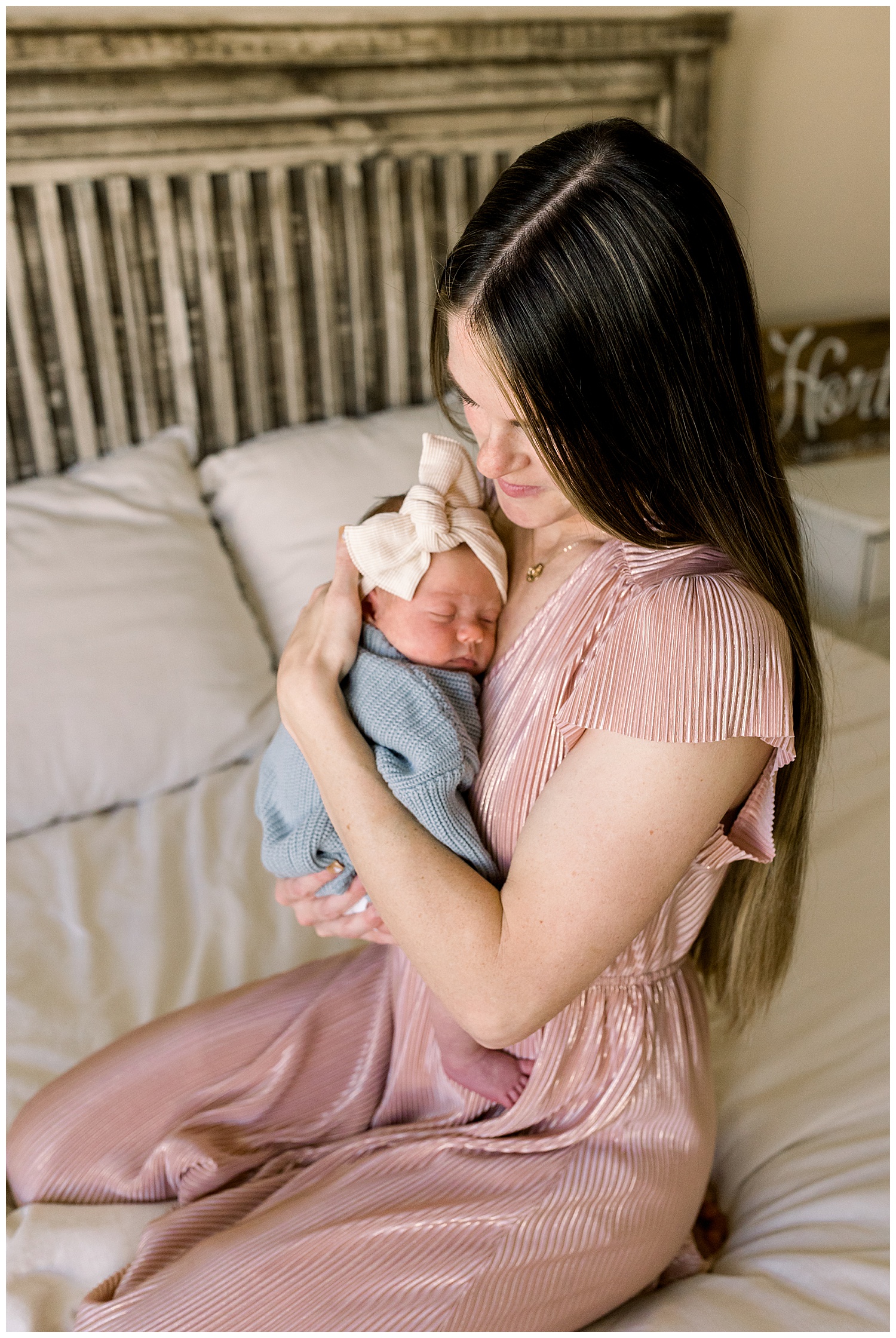In home Lifestyle Newborn Session, Peoria Newborn Photographer