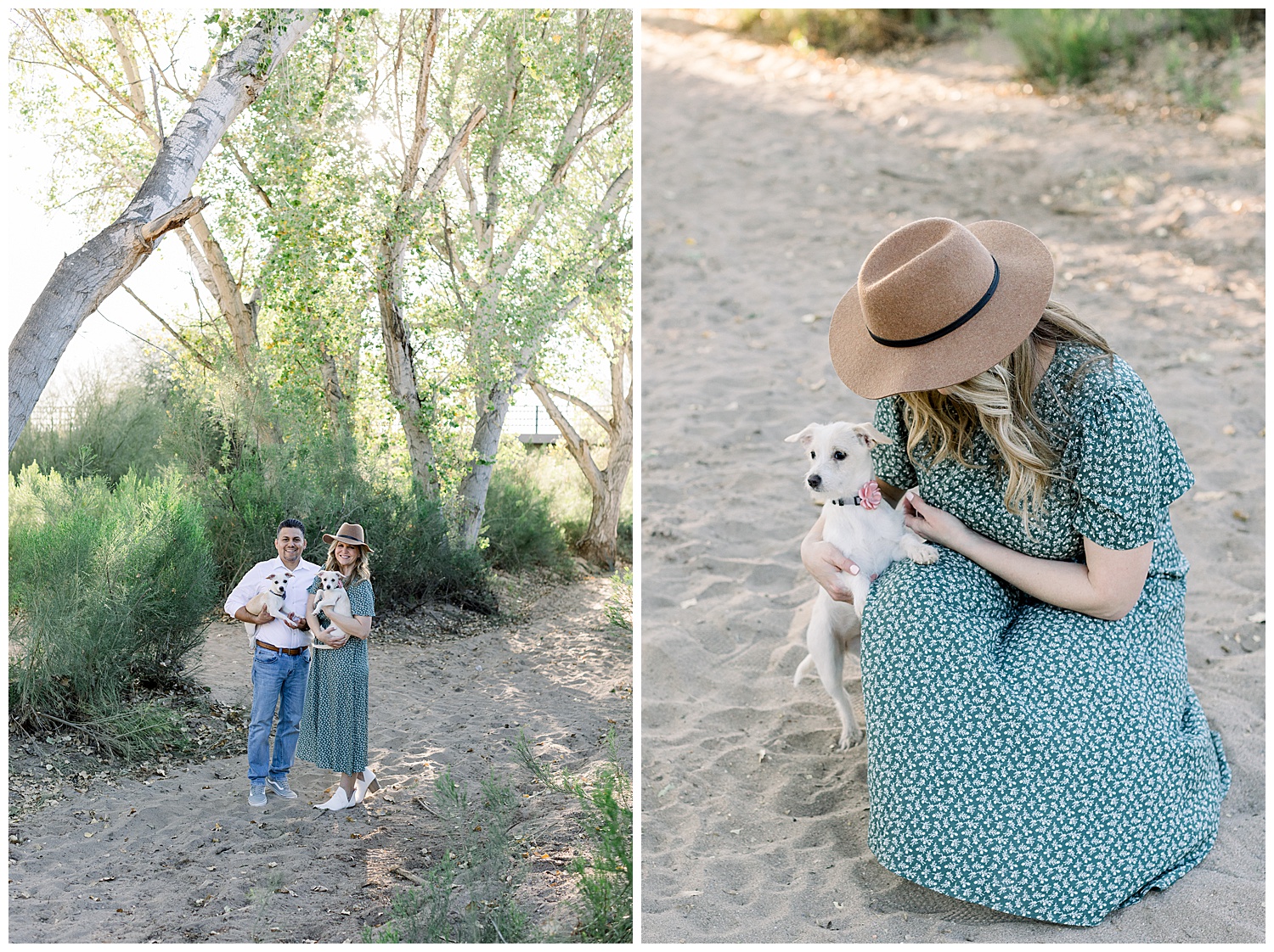 Spring Couples session with puppies
