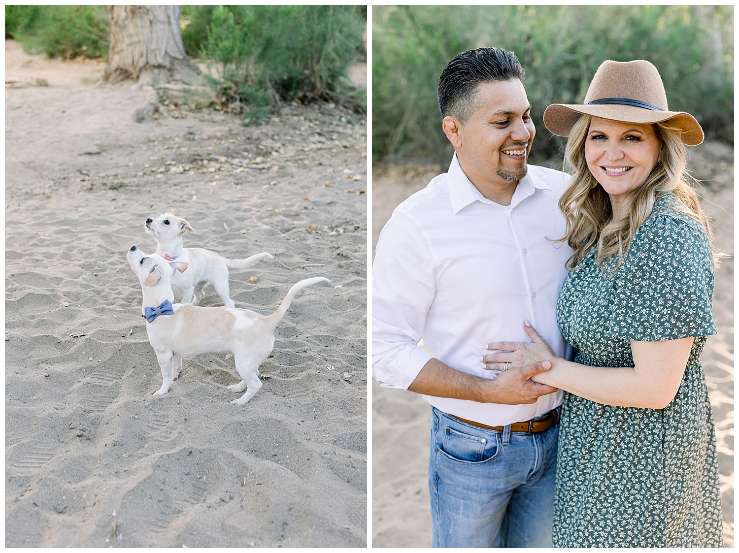 A Spring Couples session celebrating new puppies