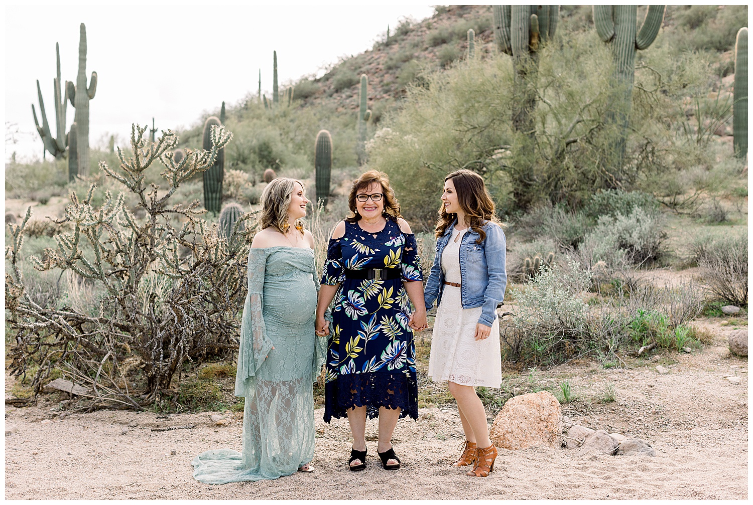 Multigenerational Women at Maternity and family session in Mesa, Arizona