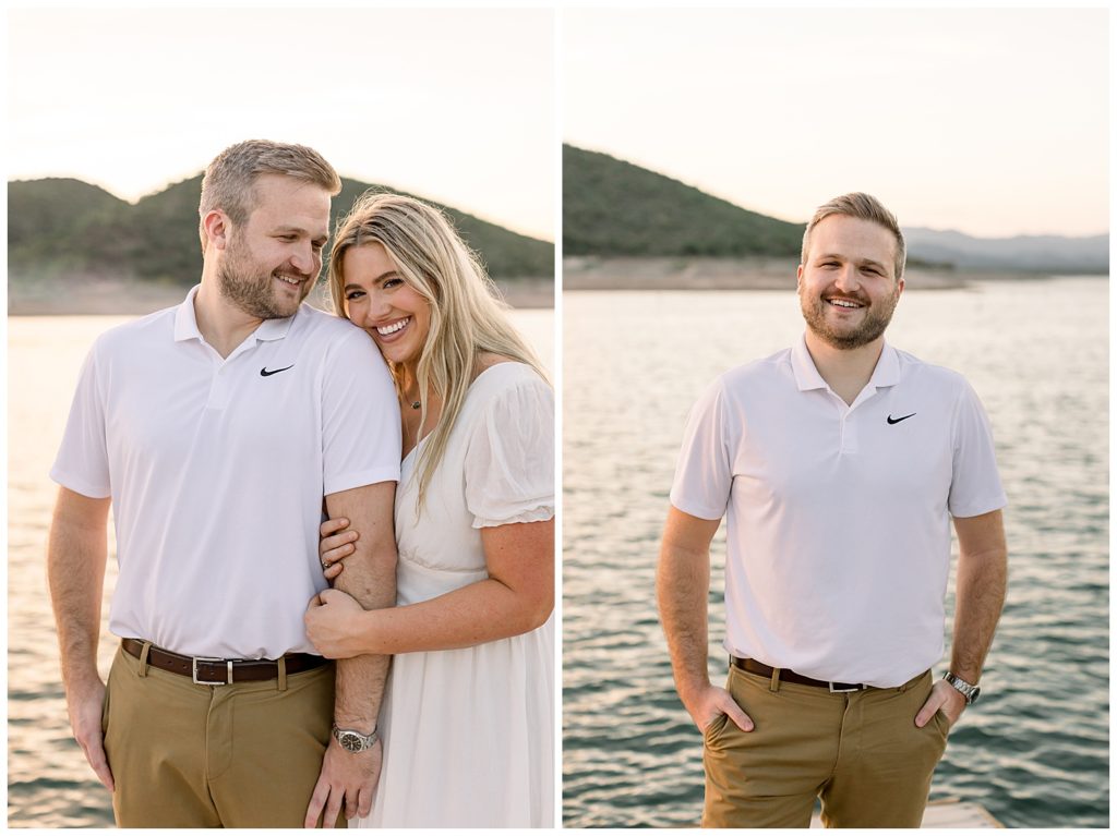 A Lake Side engagement session in Peoria, Arizona
