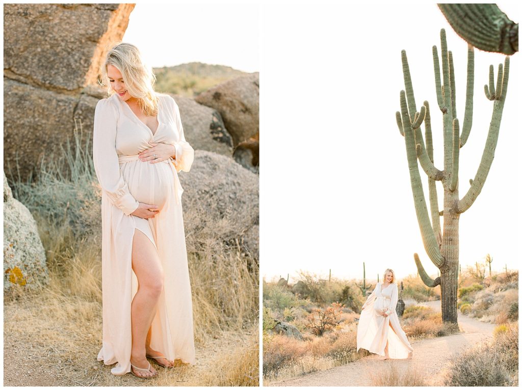 Soft Sunset, Arizona Desert, Maternity photography