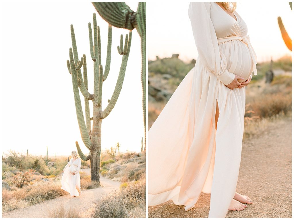Soft Sunset Desert Tones, Arizona Maternity Photography