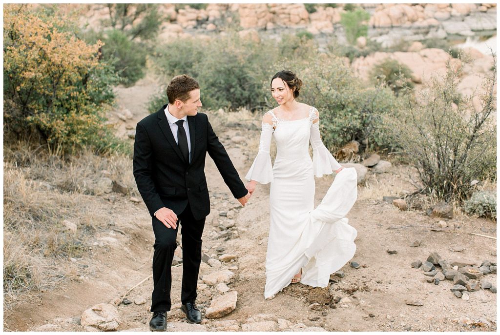 Arizona Elopement, bride and groom 
