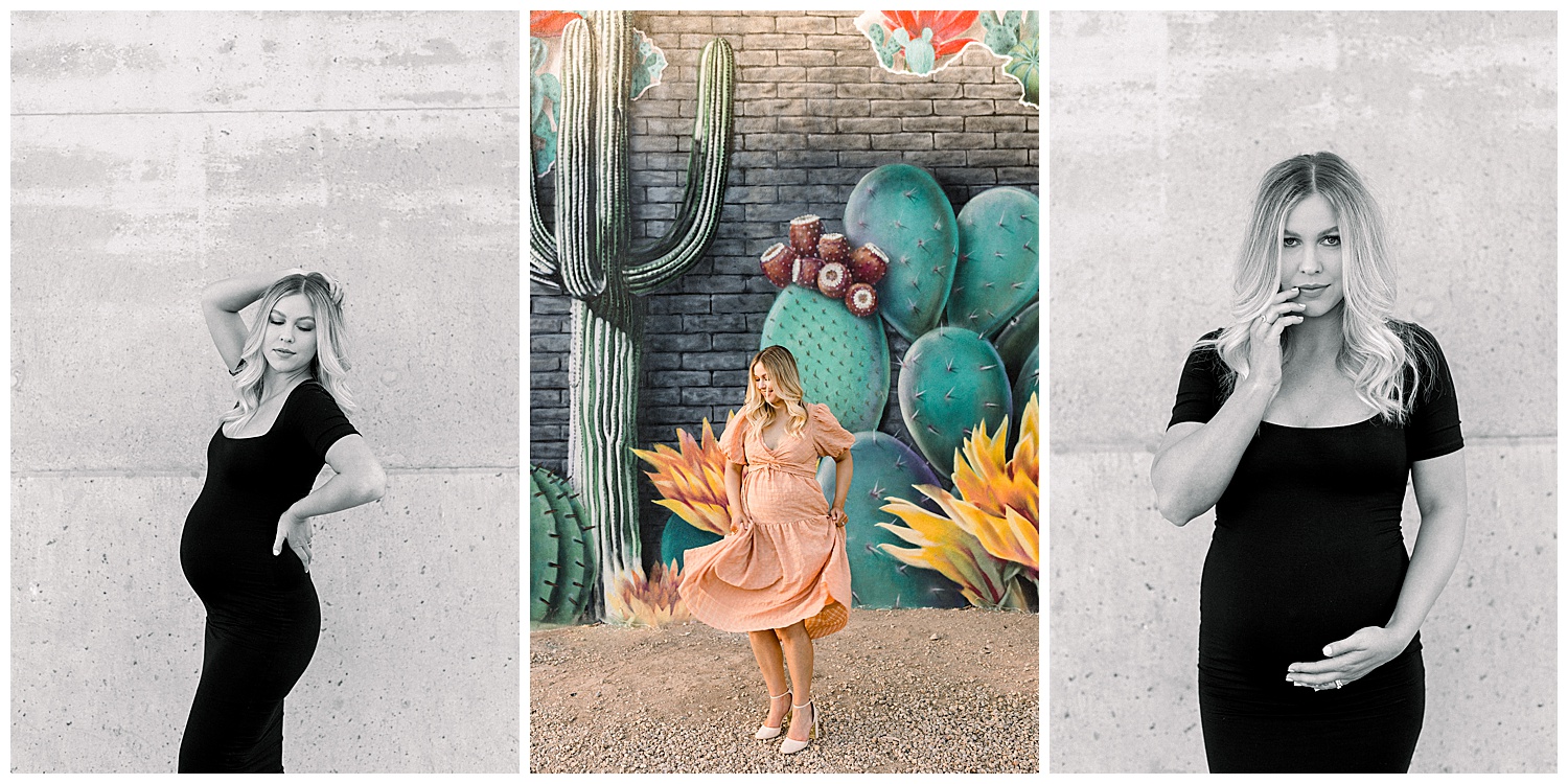 Editorial Vibes for Downtown Phoenix Maternity Session, Roosevelt Row, Arizona Maternity Photographer
